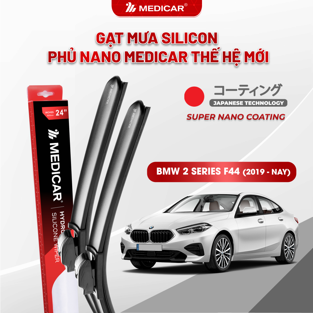 Gạt mưa ô tô Medicar silicon phủ Nano cho xe BMW 2 Series F44