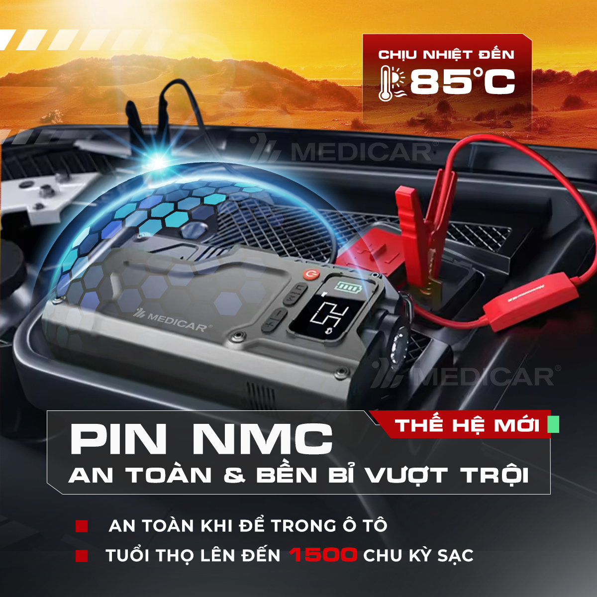 Bơm lốp kích bình PRO V3 14.000mAh Phiên bản 2025