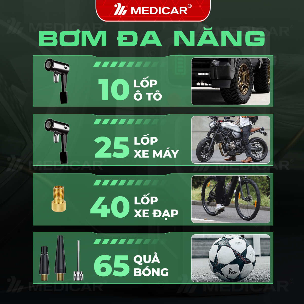 Bơm lốp kích bình PRO V3 20.000mAh Phiên Bản 2025