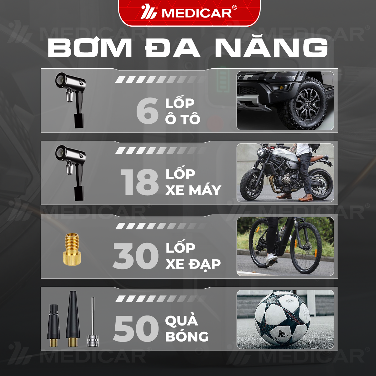 Bơm lốp kích bình PRO V3 14.000mAh Phiên bản 2025