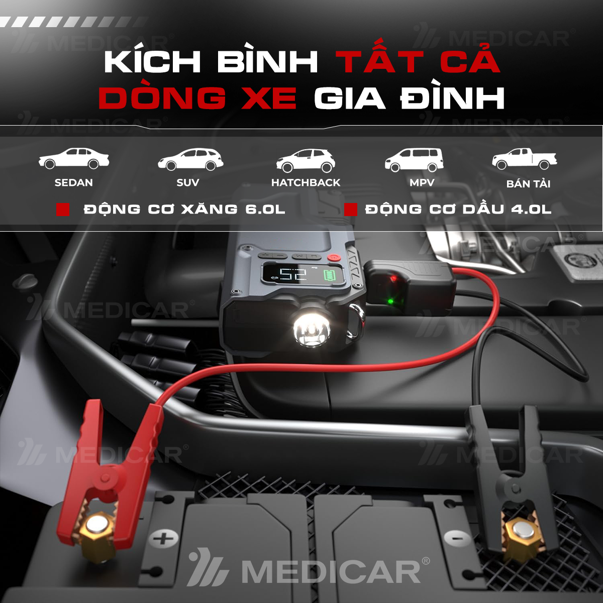 Bơm lốp kích bình PRO V3 14.000mAh Phiên bản 2025