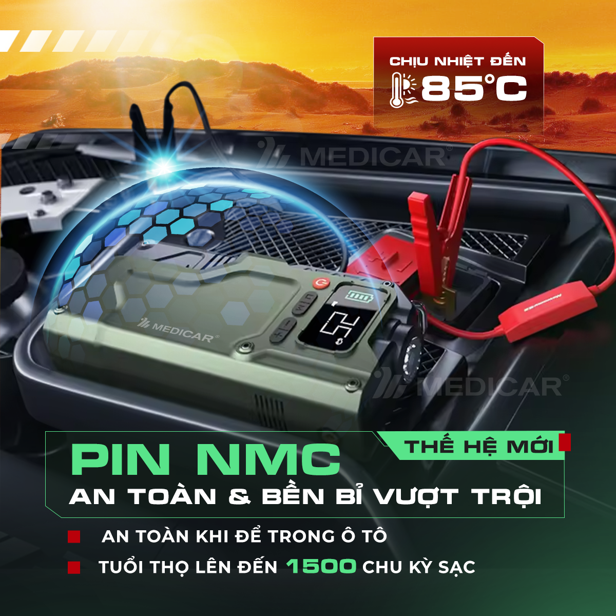 Bơm lốp kích bình PRO V3 20.000mAh Phiên Bản 2025