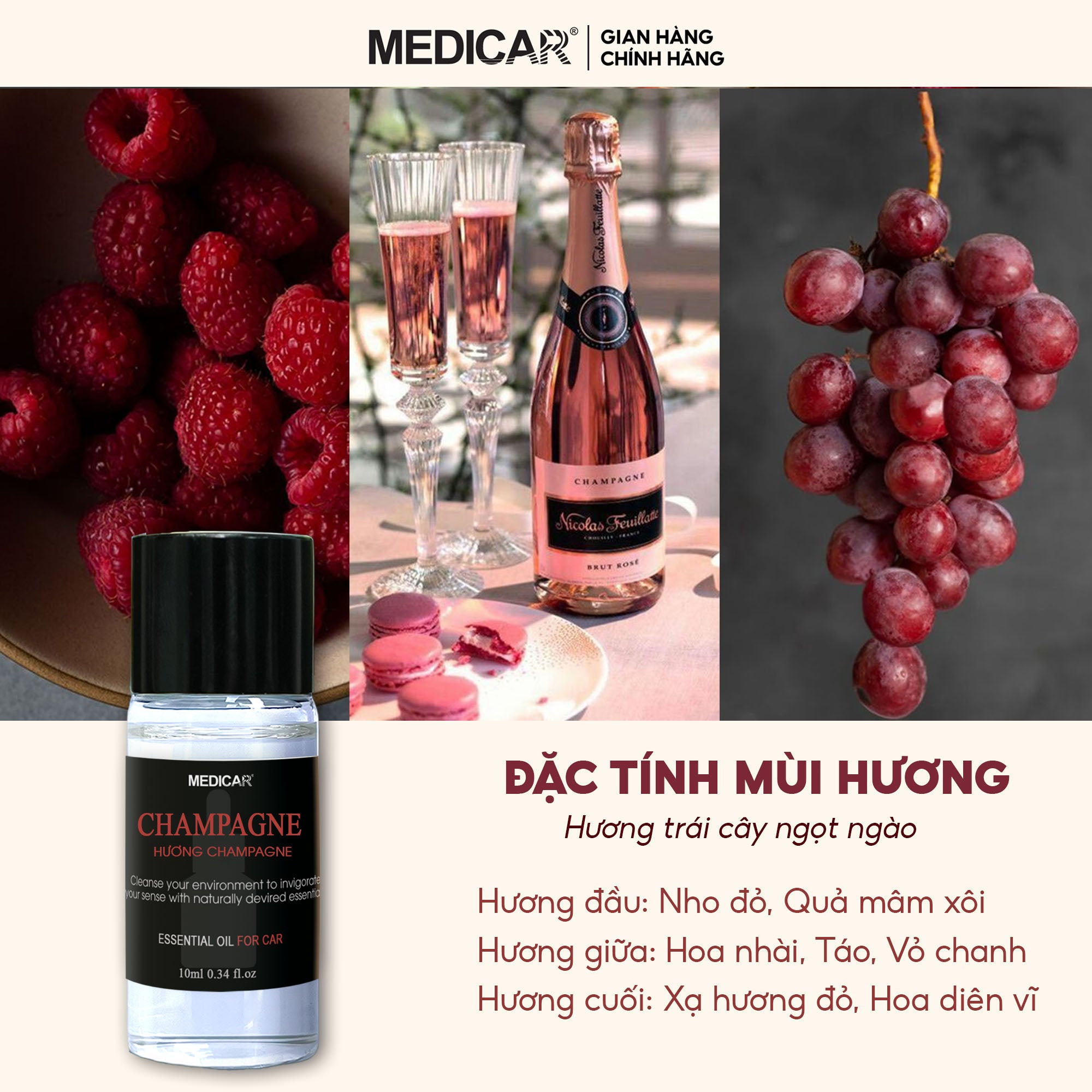 Tinh dầu ô tô CHAMPAGNE