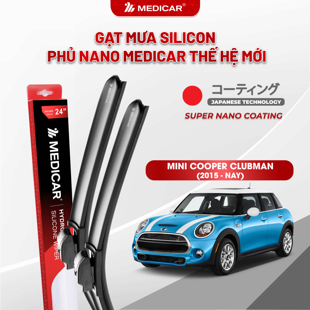 Gạt mưa ô tô Medicar silicon phủ Nano cho xe MINI CLUBMAN