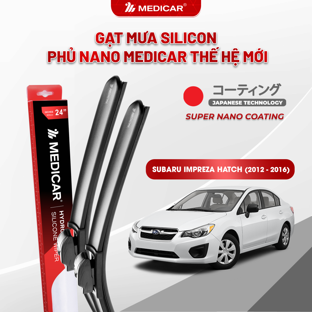 Gạt mưa ô tô Medicar silicon phủ Nano cho xe Subaru Impreza