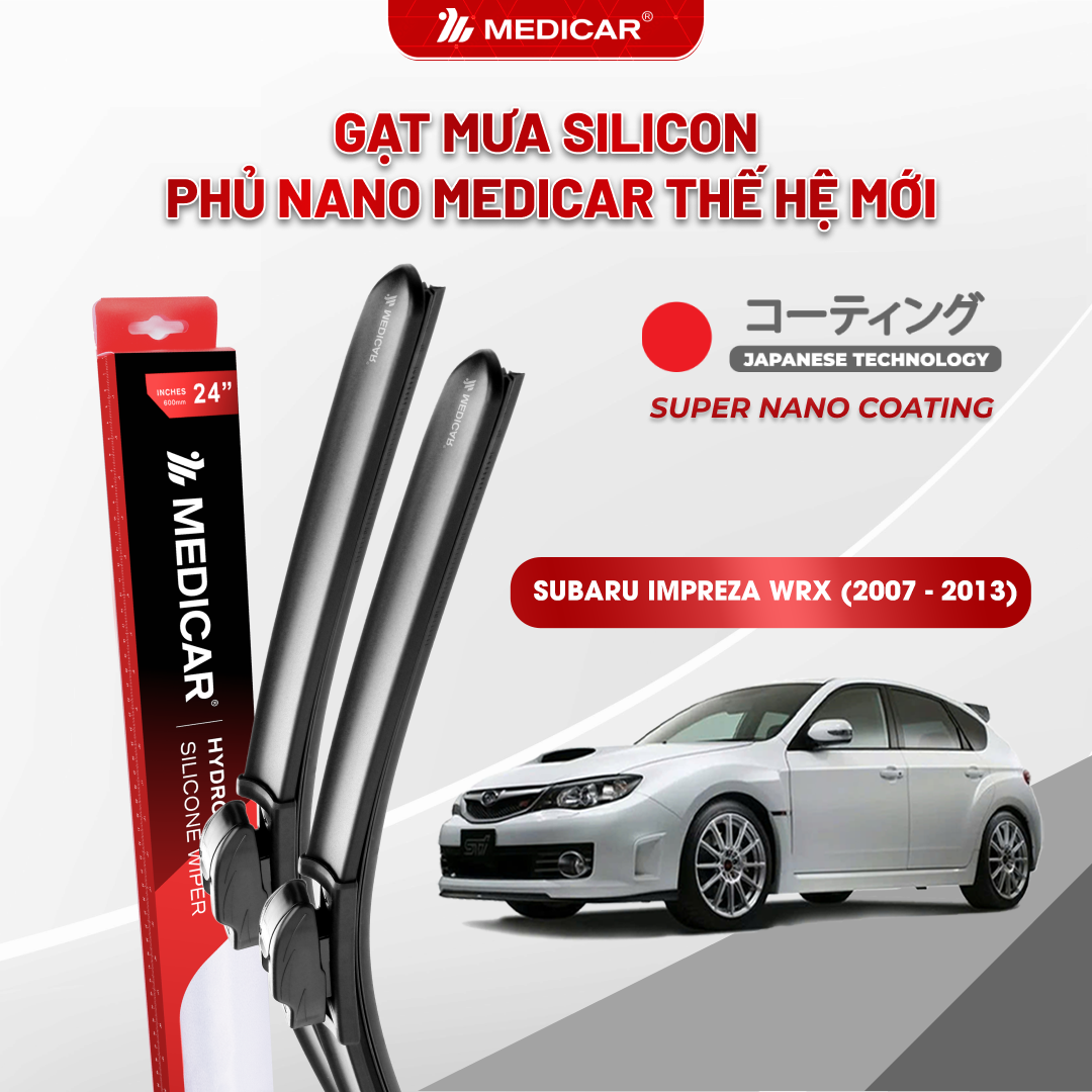 Gạt mưa ô tô Medicar silicon phủ Nano cho xe Subaru Impreza WRX