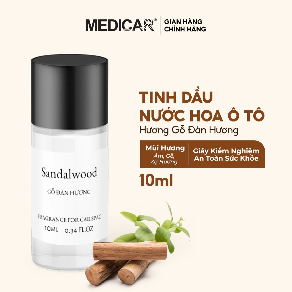 [HẾT HÀNG] Tinh dầu ô tô Sandalwood (Gỗ Đàn Hương) Medicar