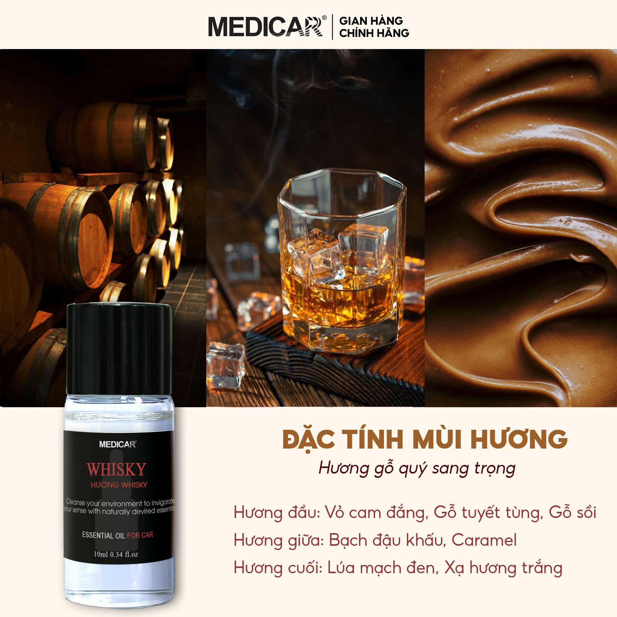 Tinh dầu ô tô WHISKY 10ml