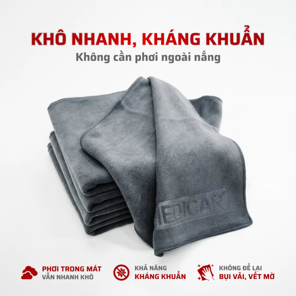 Khăn lau xe ô tô chuyên dụng MEDICAR chất liệu Microfiber thấm hút, sạch, bền bỉ, an toàn bề mặt