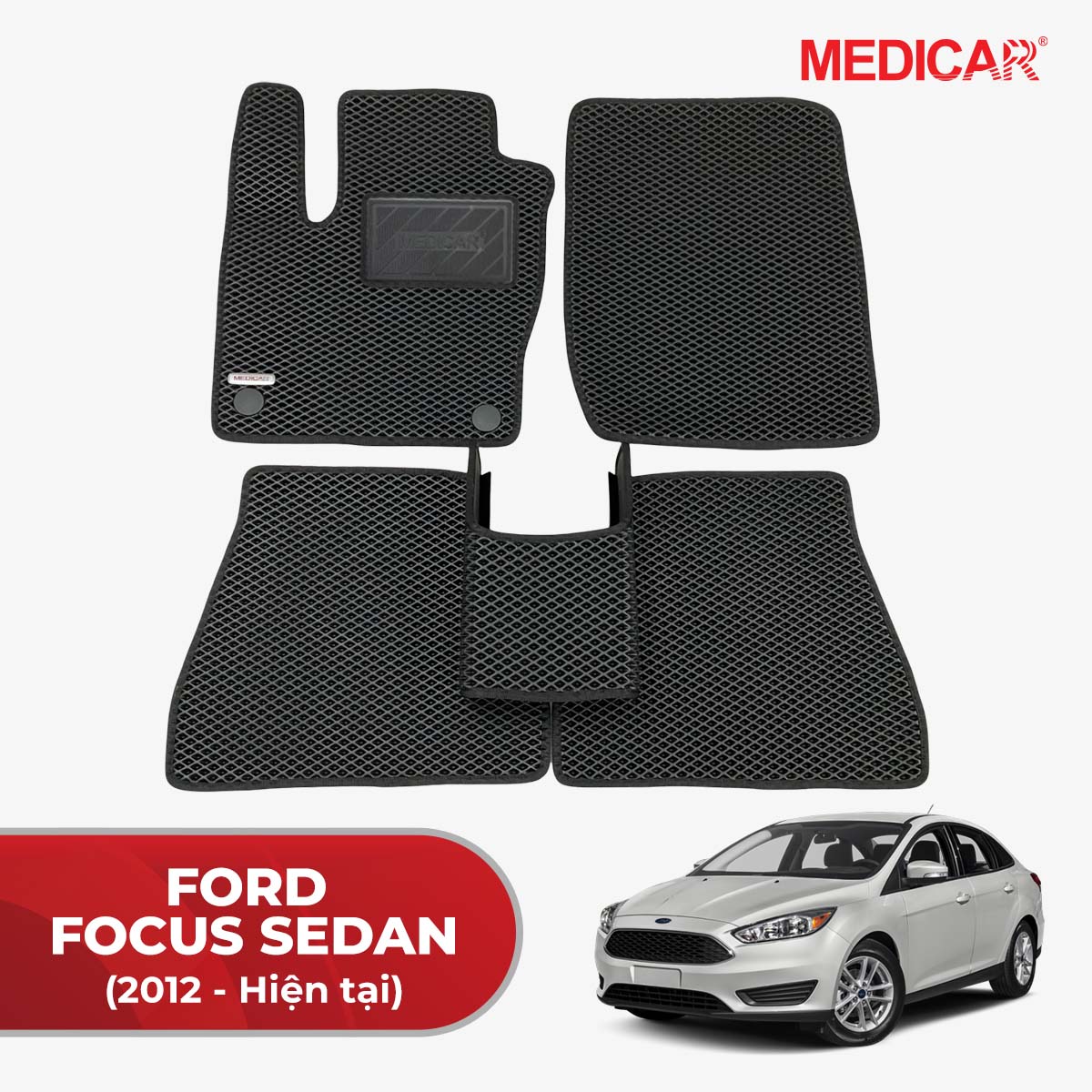 Thảm lót sàn ô tô Ford Focus Sedan (2012 - Hiện tại)