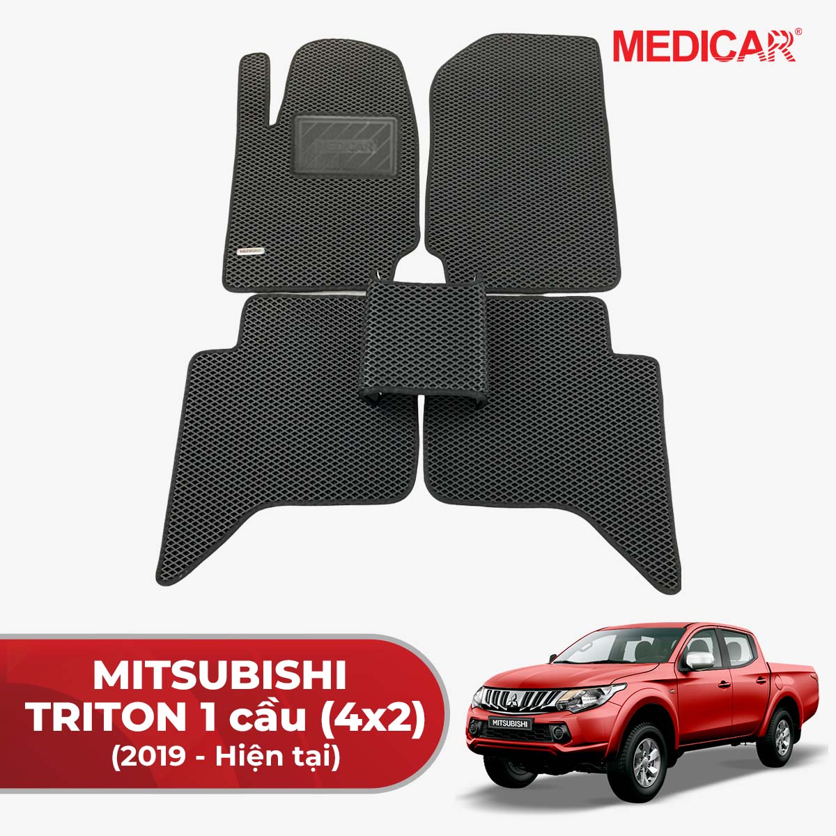 Thảm Lót Sàn Ô Tô Mitsubishi Triton 1 Cầu (2019 - Hiện tại)