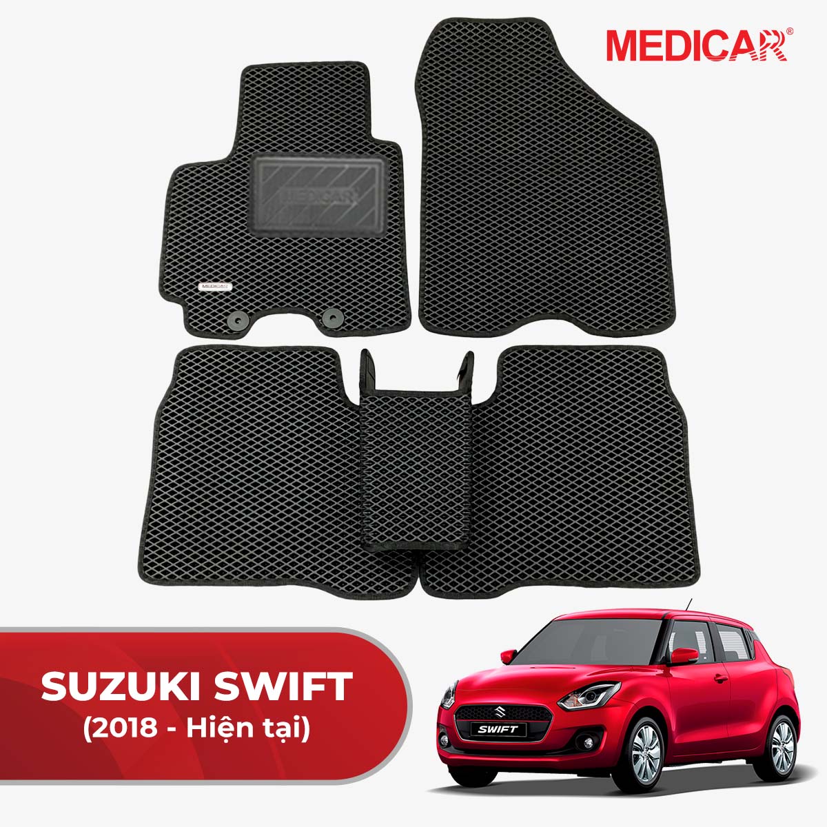 Thảm Lót Sàn Ô Tô Suzuki SWIFT (2018-Hiện tại)