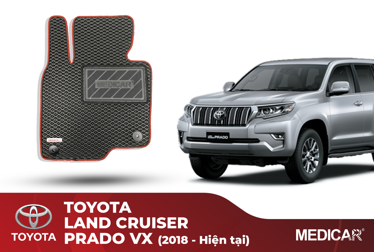 Thảm Lót Sàn Ô tô Toyota Land Cruiser Parado VX  (2018-Hiện tại)