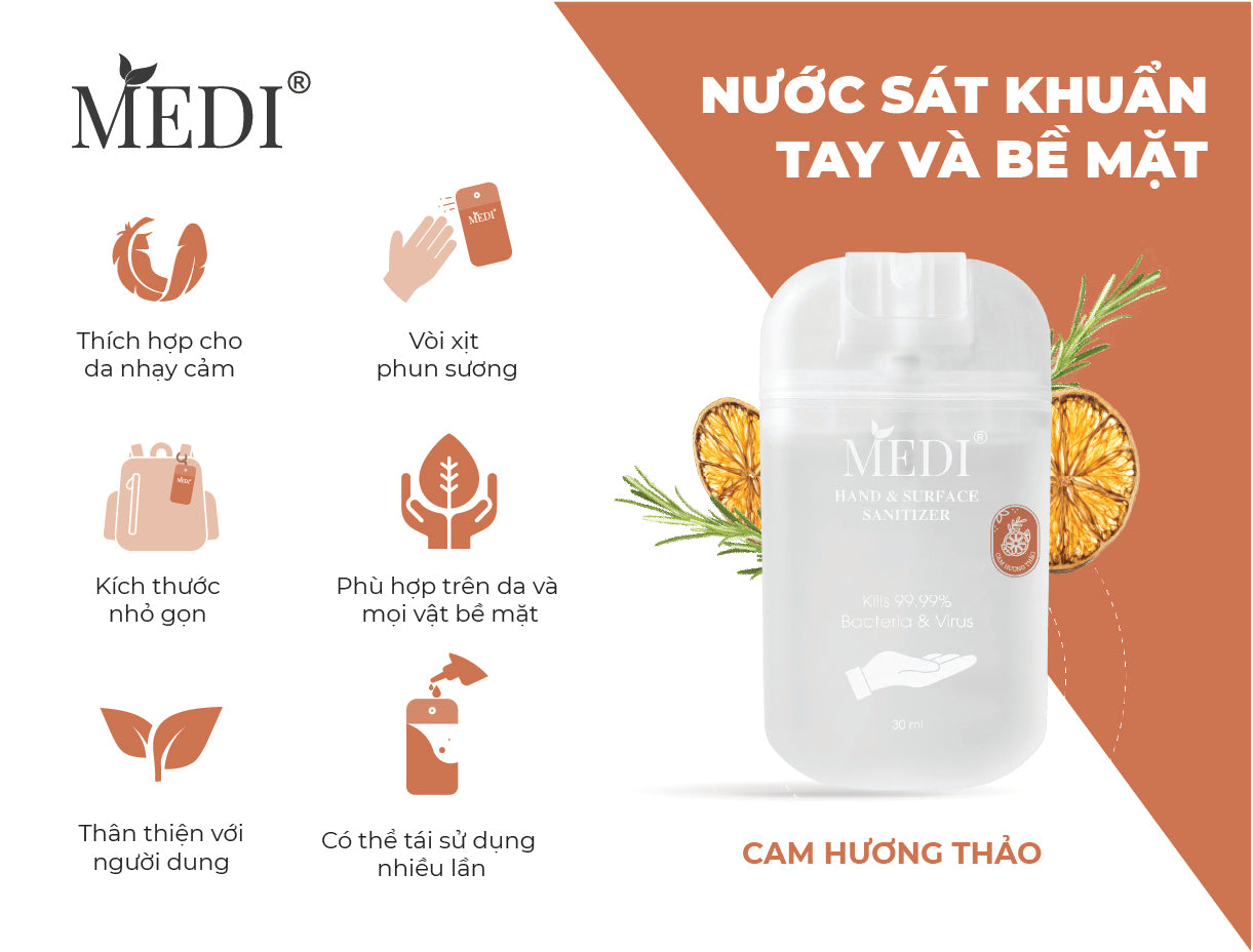 Xịt rửa tay sát khuẩn MEDI