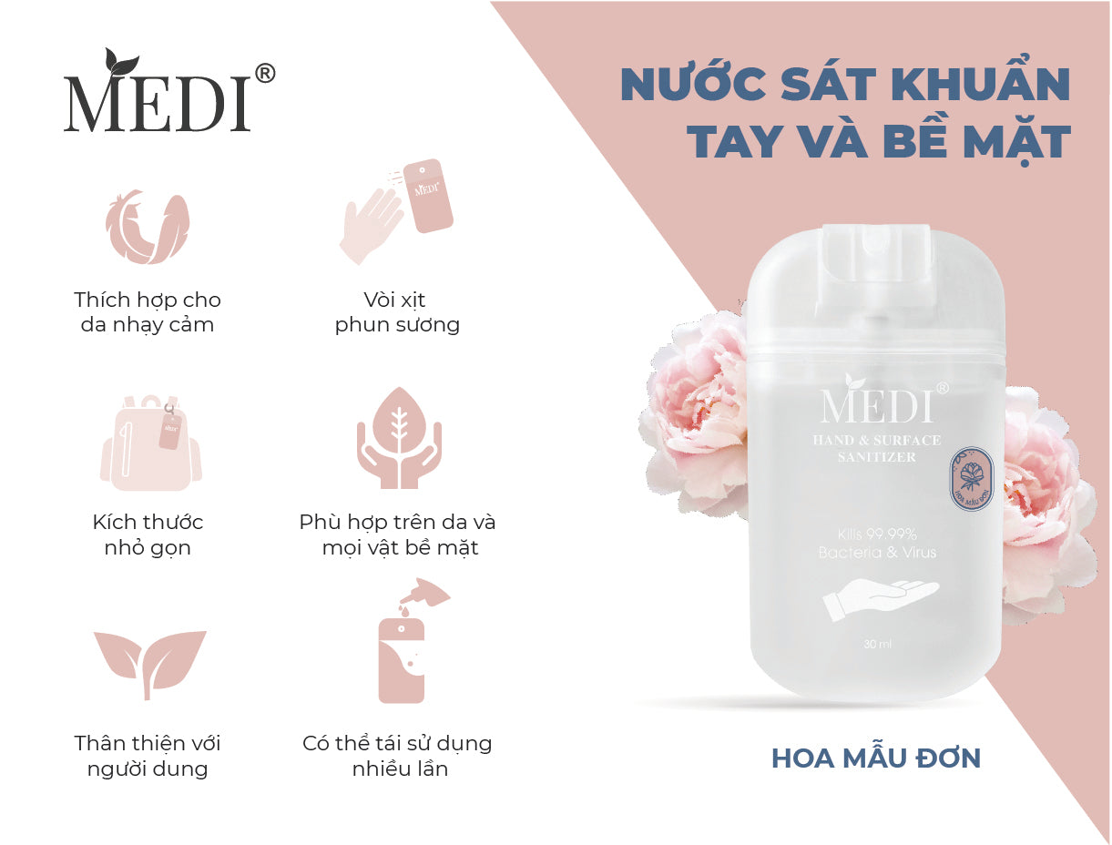 Xịt rửa tay sát khuẩn MEDI